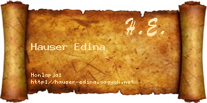 Hauser Edina névjegykártya